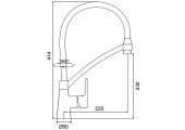 Смеситель для кухни G4048-8 белый Gappo