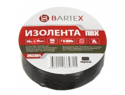 Изолента ПВХ, 19х20 м, черная, Bartex