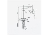 Смеситель для раковины F1062-9 оружейная сталь Frap