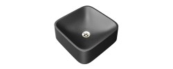 Умывальник Formastone Квадро 35 G405 искристый черный Fosto