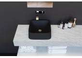 Умывальник Formastone Квадро 35 G405 искристый черный Fosto