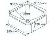 Умывальник Formastone Квадро 35 G405 искристый черный Fosto