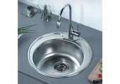 Мойка врезная круглая Ø49 * 0,60мм + сифон Decor Vladix  