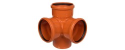 Крестовина двухплоскостная 110/110/110/90° рыжая Flextron
