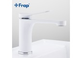 Смеситель для раковины F1045 хром белый Frap