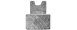 Комплект ковриков для ванны Classic из 2 шт 50х80/50х40см 11мм серый Banyolin