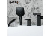 Смеситель для ванны G1117-6 врезной черный Gappo