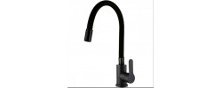 Смеситель д/кухни нерж/сталь ZERIX DAX-011 BLACK REFL.BLACK (излив-силикон)10 шт/ящ