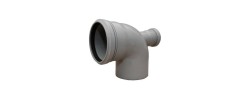 Отвод канализационный 110/50/90° назад Sinikon