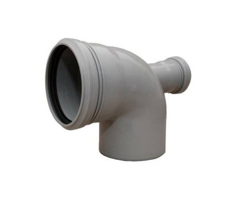 Отвод канализационный 110/50/90° назад Sinikon