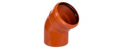 Отвод канализационный 250/45° рыжий Sinikon