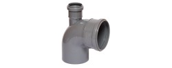 Отвод канализационный 110/50/90° вверх Sinikon