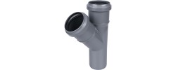 Тройник канализационный 50/50/45° Sinikon