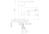 Смеситель для умывальника HSB-001 из нержавеющей стали Zerix
