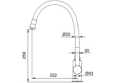 Смеситель для кухни F4067-6 хром черный Frap