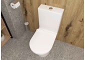 Унитаз-компакт A2802, безободковый, сиденье тонкое ДП, крепления Eva Gold