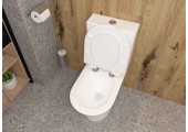 Унитаз-компакт A2802, безободковый, сиденье тонкое ДП, крепления Eva Gold