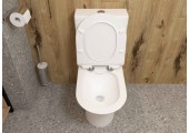 Унитаз-компакт A2802, безободковый, сиденье тонкое ДП, крепления Eva Gold