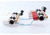 Коллекторная группа 1*4 выхода со встроенными расходомерами в сборе, евроконус 3/4