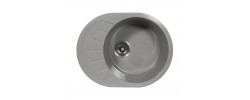 Мойка овальная 570*440мм SIMGRAN S-23 СЕРЫЙ ГЛЯНЕЦ