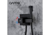 Гигиенический душ встраиваемый G7207-60 хром черный Gappo