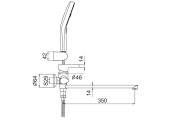 Смеситель для ванны G2203-6 черный Gappo