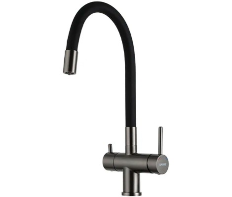 Смеситель для кухни G4398-39 с фильтром, оружейная сталь Gappo