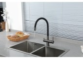 Смеситель для кухни G4398-39 с фильтром, оружейная сталь Gappo