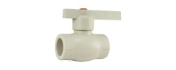 Кран шаровый 32 латунный шар серый Prime Pro Aqua