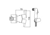 Кран для гигиенического душа с лейкой LR5398-3 Zerix