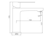 Смеситель для раковины оружейная сталь F10806-9 Frap