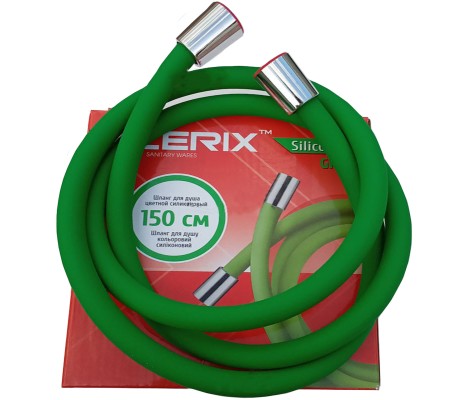 Шланг для душа Silicon F12 зеленый 150см Zerix