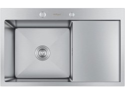 Мойка HOFFGER 7850-L SATIN, сифон, толщ. 1+3мм 780*500*225мм