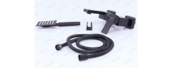 Смеситель д/ванны нерж/сталь ZERIX KUB-008 (EURO) BLACK 12 шт/ящ