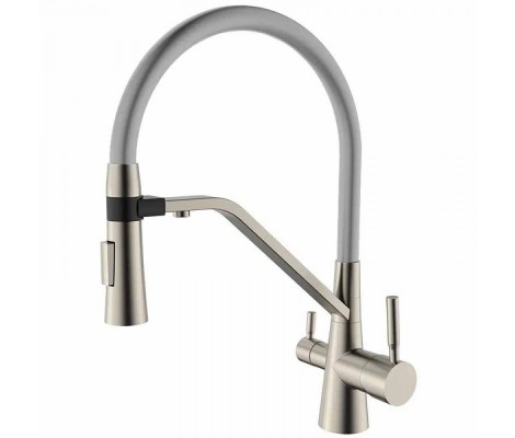 Смеситель д/кухни MIXXUS PREMIUM MAGNET 021 SS COLOR REFL.GREY Ø35 (8 шт/ящ)