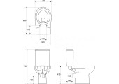 Унитаз-компакт Nature New Clean On 011 безободковый, микролифт, дюропласт Cersanit