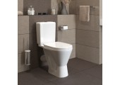 Унитаз-компакт Атлас Home de luxе косой выпуск, 2 режим, сиденьем ПП, SC Gesso