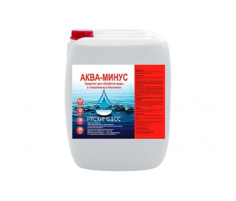 АКВА-МИНУС понижает величину рН воды, 10л