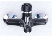 Смеситель для ванны Afina-009 короткий, без шланга и лейки черный Plamix