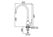 Смеситель для кухни LR4898-8 c силиконовым изливом фиолетовый Zerix