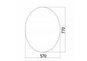 Зеркало овальное 570х770