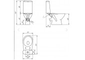 Унитаз-компакт Cersanit FLAVIS 031 3/6 DPL EO slim