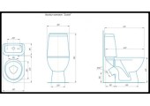 Унитаз-компакт Сканди Люкс белый Rosa
