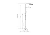 Душевая система G2417-6 хром черный Gappo