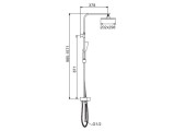 Душевая система G2408-8 хром белый Gappo