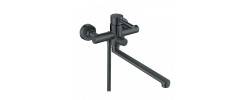 Смеситель для ванны SUS-006 Euro Graphite Ø40 короткий, нержавеющая сталь Mixxus