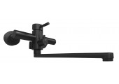 Смеситель для ванны SUS-006 Euro Graphite Ø40 короткий, нержавеющая сталь Mixxus