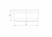 Заглушка для трубы внешняя нижняя 430/0,5 мм Ø130 f1206 Ferrum