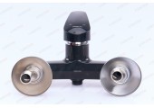 Смеситель для душа Afina-003 SET черный со шлангом, лейкой и кронштейном Plamix