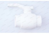 Кран шаровый полнопроходной 40 латунный шар, белый RTP